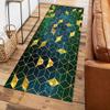 Siunwdiy Diamond Kitchen Runner Rug, Green-Blue-Gold, Non-Slip, Washable, 13.80 x 200 cm view 3