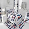 Manfei Excavator Cartoon Car Duvet Cover Set, L Size, Navy and White view 4