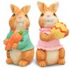 Aurasky Easter Bunny Figurines, 2-Piece Set view 1