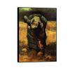 RYLJCZ Famous Van Gogh Wall Art Print, Reproduction of a Famous Painting, Modern Abstract Wall Art, Ready to Hang (Woman Digging), 40 x 56 cm (15.8 x 22.0 in), Black Frame view 1