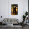 RYLJCZ Famous Van Gogh Wall Art Print, Reproduction of a Famous Painting, Modern Abstract Wall Art, Ready to Hang (Woman Digging), 40 x 56 cm (15.8 x 22.0 in), Black Frame view 4