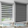 OUBO Dual-Layer Roller Shade, No-Drill Clip-On, Anthracite, W100 x H150 cm, Fabric Width 96 cm view 2