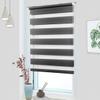 OUBO Dual-Layer Roller Shade, No-Drill Clip-On, Anthracite, W100 x H150 cm, Fabric Width 96 cm view 3