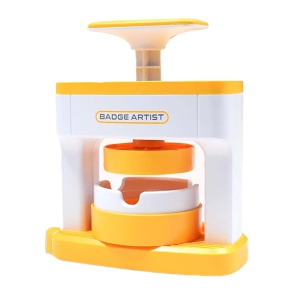 MINI Badge Button Maker, DIY Pin Badge Press Set with 48 Button Parts, Stickers and Circle Cutter (Color: 4)