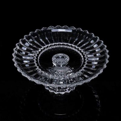 SUNMME Modern European Crystal Glass Fruit Bowl, Fire, Queen Size