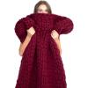 Amunpitic Chunky Knit Chenille Throw Blanket 24 x 32 in, Handmade, Super Soft, Warm view 1