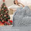 Amunpitic Chunky Knit Chenille Throw Blanket 24 x 32 in, Handmade, Super Soft, Warm view 4