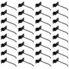 SHUATI 4-Inch Slatwall Hooks, Stainless Steel, Black, 32-Pack view 1