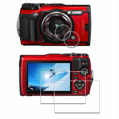 iDaPro Screen and Lens Protector for Olympus TG-6, 9H Glass