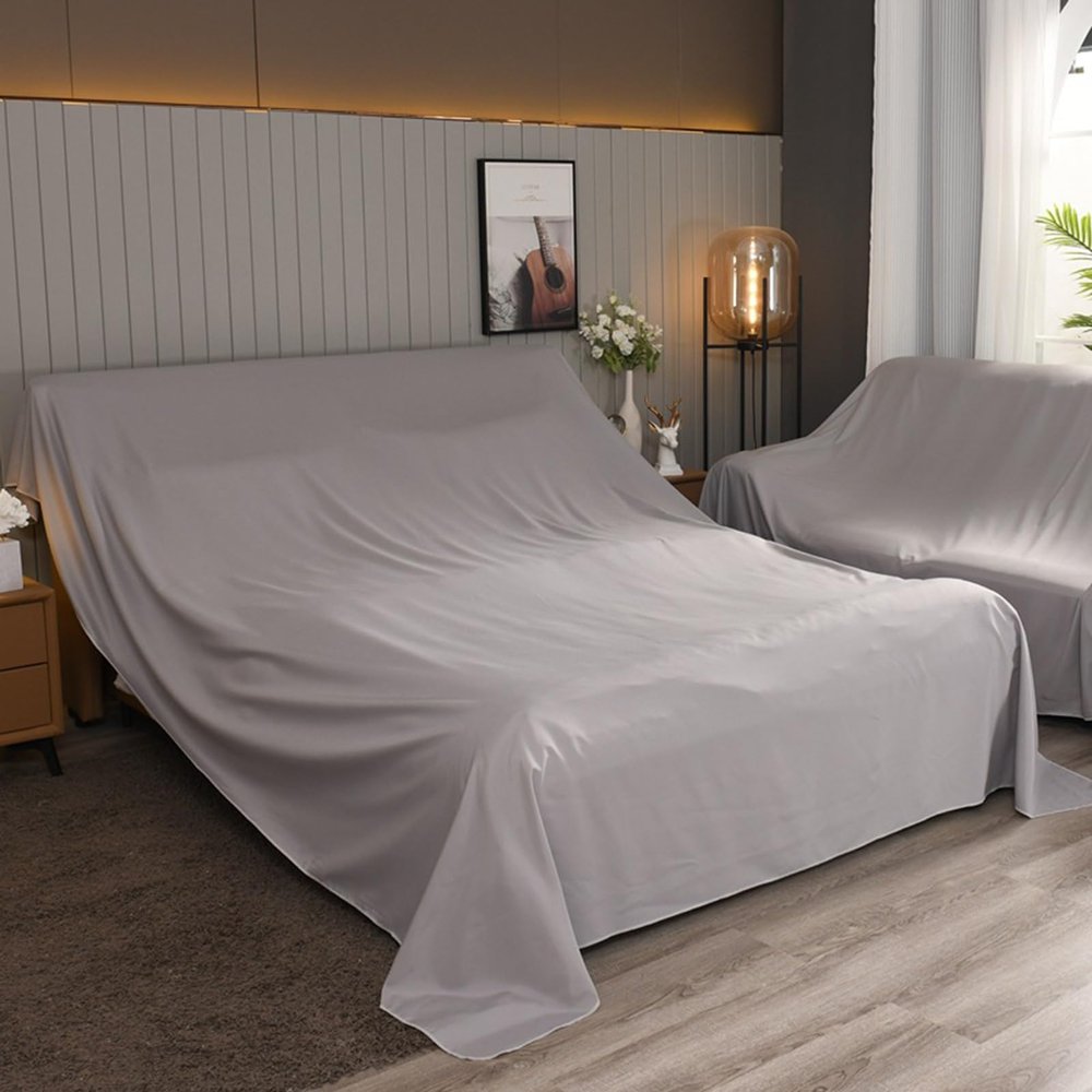 Gleedipre Sofa Protector, Brushed Fabric Dust Cover, Multifunctional, 240 x 500 cm