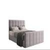 Kaiser Möbel Roma Bed 140 x 200 cm with Mattress, Storage and Topper, Light Gray view 2