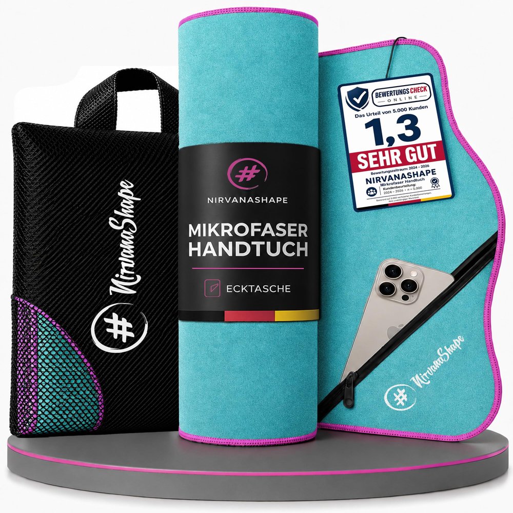 NirvanaShape Microfiber Towel, Travel, Beach & Fitness Towel, 120 x 60 cm