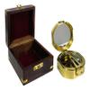 zeitzone Sextant Nautical Compass, Brass, in Wooden Box, Antique Style view 1
