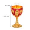 Zerodeko 2-Piece Set of Embossed European-Style Shot Cups, Small Reusable Metal Wine Goblets, Retro Cups for Camping view 2