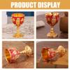 Zerodeko 2-Piece Set of Embossed European-Style Shot Cups, Small Reusable Metal Wine Goblets, Retro Cups for Camping view 3