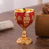 Zerodeko 2-Piece Set of Embossed European-Style Shot Cups, Small Reusable Metal Wine Goblets, Retro Cups for Camping view 4