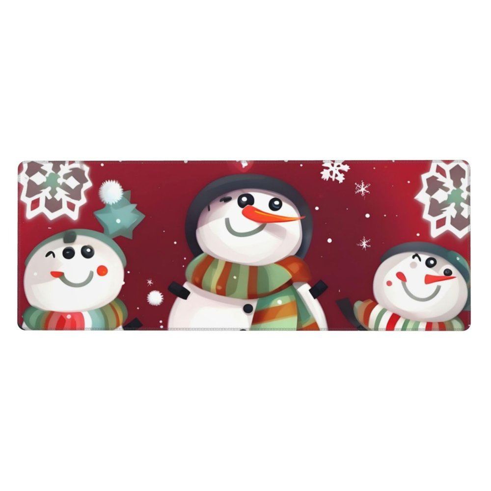 Rubber Keyboard Mat with Cute Snowman “Merry Christmas” Design