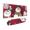 Rubber Keyboard Mat with Cute Snowman “Merry Christmas” Design view 2