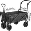 Folding Outdoor Camping Wagon, 4-Wheel Garden Cart, Color B view 2