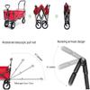 Folding Utility Wagon with 4 Wheels, Steel Frame, Color A view 4
