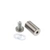 Wall Standoffs, 10-Piece Set, 16/25 mm, Steel Pin Hardware, Silver, 16 x 40 mm / 16 x 30 mm view 2