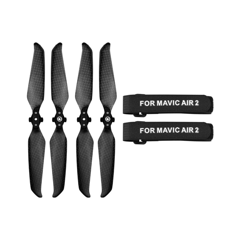 OwlKay 7238F Carbon Fiber Propeller Accessory Replacement Blades for Mavic Air 2/Air 2S, Durable Fixed Set (Color: 2-Pair Set)