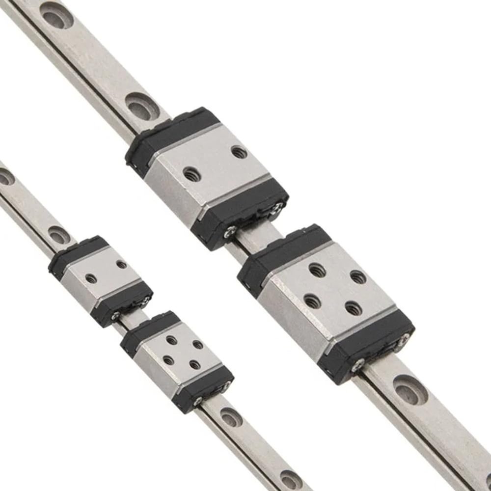 KGTCN MGN5H Miniature Linear Guide Rail, 600 mm, Stainless Steel, with Carriage Block