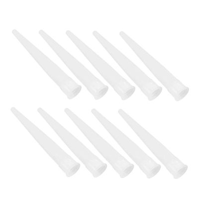 100 Plastic Caulking Nozzles, White, for Silicone