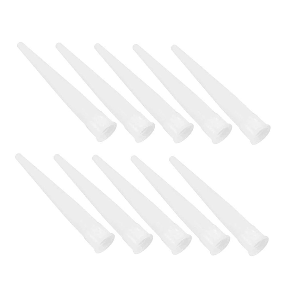 100 Plastic Caulking Nozzles, White, for Silicone