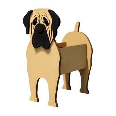 TQQEPOOL PVC Cute Dog Planter for Indoor and Outdoor Plants, English Mastiff, 43 × 25 cm
