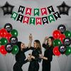 90th Birthday Decorations, Red Black Green Balloon Set view 3