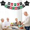 90th Birthday Decorations, Red Black Green Balloon Set view 4