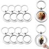 Joiit Blank Sublimation Keychains, Heat Press Transfer, Double-Sided Photo Keychains, Personalized Gifts, 8 Pieces, Circles, 3 x 2 x 0.2 Inches view 1