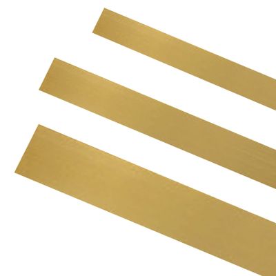 PuPLum 3 m Self-Adhesive Stainless Steel Wall Trim, Brushed Gold, 2 cm