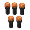 5PCS AD16-22SM Flashing Buzzer with LED Alarm, AC/DC 220V/24V/12V/48V, Yellow, 22 mm view 1