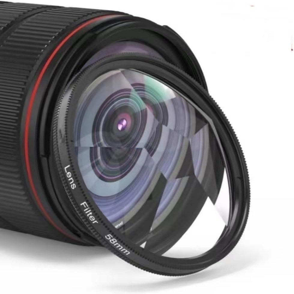 ZGYDNM Kaleidoscope Camera Filter, Special Effects SLR Lens Prism (58mm 6-Prism, with 72mm Adapter)
