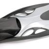 Adult Adjustable Swim Fins, Open-Heel Diving & Snorkeling Fins, Long Blades (Gray, L/XL) view 4