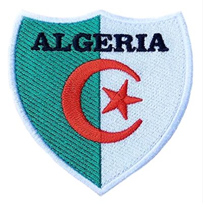 Algeria Flag Embroidered Patch, 7.6 cm