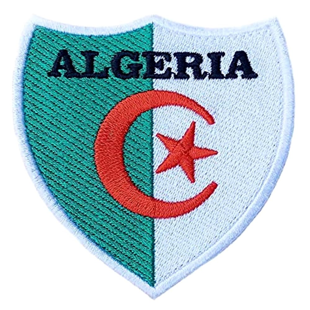 Algeria Flag Embroidered Patch, 7.6 cm