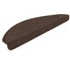 Kettelservice-Metzker Ariston Semi-Round Stair Mats, Coffee Brown, 64 x 20 cm, 15-Pack view 1