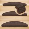 Kettelservice-Metzker Ariston Semi-Round Stair Mats, Coffee Brown, 64 x 20 cm, 15-Pack view 3