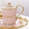 NZPOST Afternoon Tea Set with Teapot, 6 Teacups, Rotating Tea Tray and Gold Rim view 3