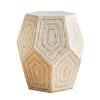 Rustic Side Table, 45.7 x 53.3 cm, Hexagonal Accent Table view 1