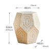 Rustic Side Table, 45.7 x 53.3 cm, Hexagonal Accent Table view 2