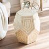 Rustic Side Table, 45.7 x 53.3 cm, Hexagonal Accent Table view 3