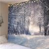 CEVAN XXL Snow Forest Wall Tapestry, White, 100 x 70 cm view 4