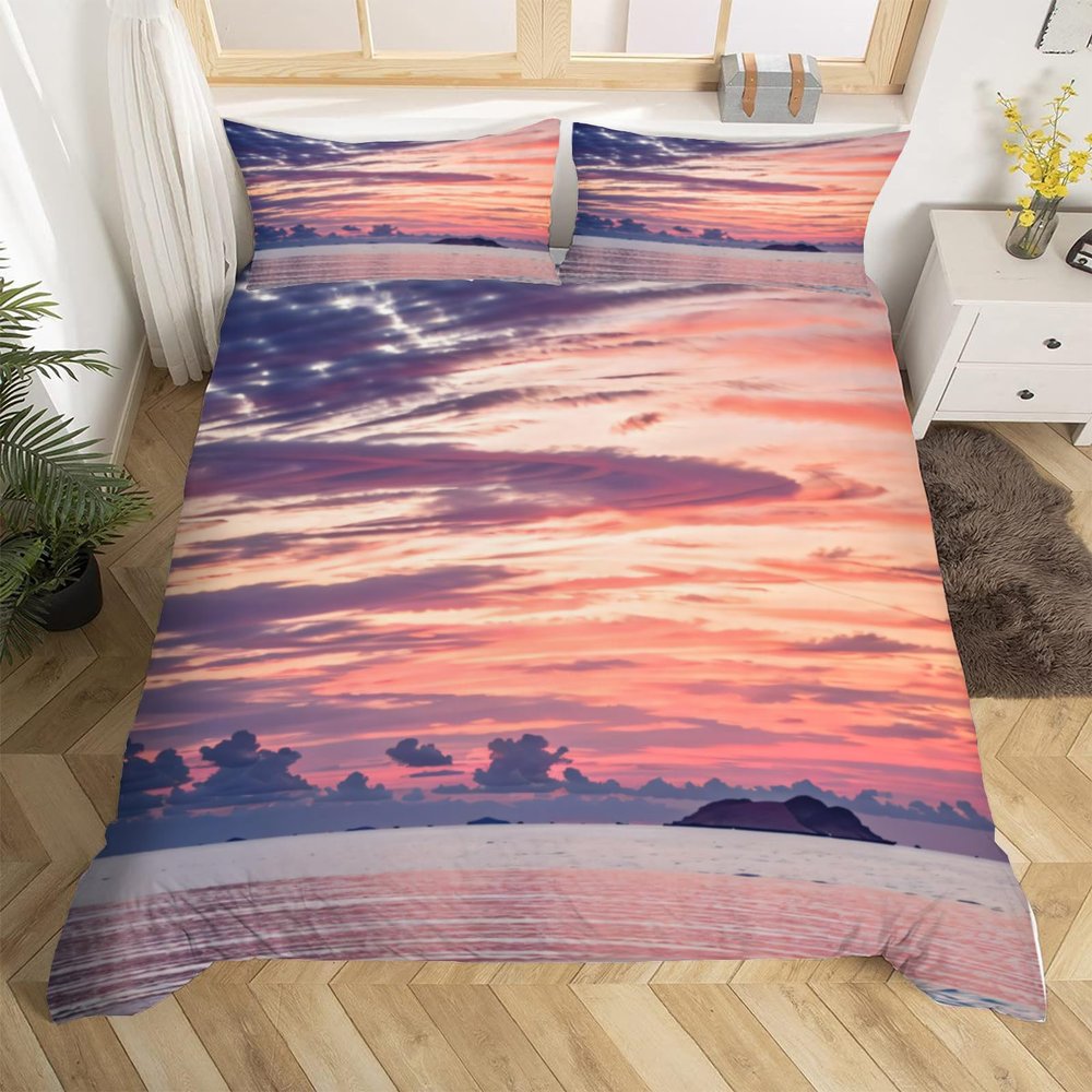 Sea Marine-Themed Duvet Cover Set, 200 x 200 cm, 3-Piece