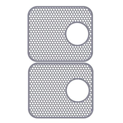 Silicone Sink Mat, 2-Pack, for Rear-Drain Kitchen Sinks