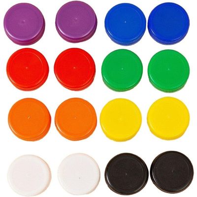 100-Piece Plastic Bottle Caps, Colorful Craft Stickers, Decorative DIY Caps for Children's Crafts and Scrapbooking