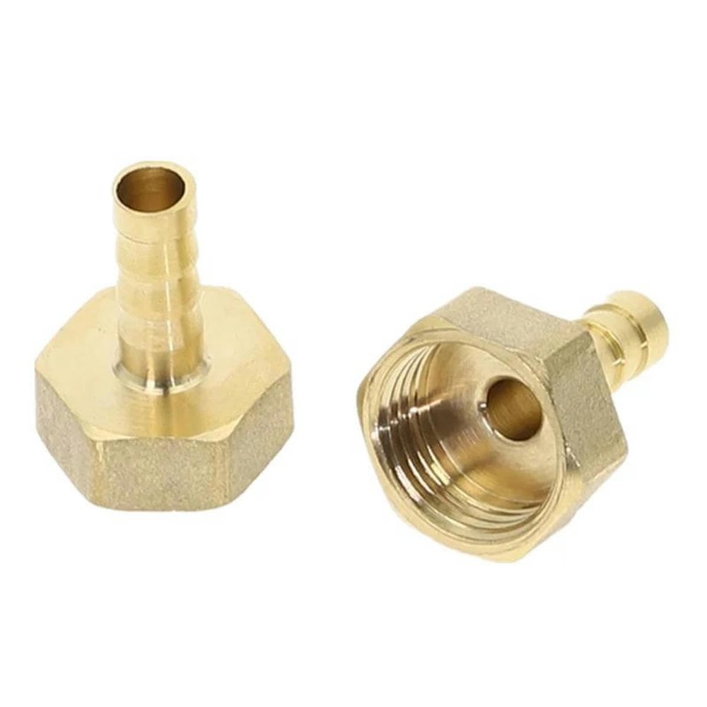 OqcEha Copper Hose-End Accessory, Brass Barb Fitting, 4–19 mm ID, 1/8–1/2 in Female Thread